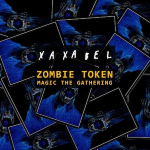 ZOMBIE / fichas MTG con arte completo / XAXABEL / pesadilla abstracta de terror, Magic: The Gathering, Commander, MTG personalizado y alterado, set de juego de cartas mágicas