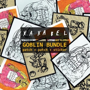 GOBLINBUNDEL | abstracte nachtmerrie-horror, opnaaien, opstrijken, patches voor rugzakken, gevechtsjassen, kutte-accessoires, zwaar metaal