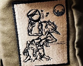 GOBLIN | Gestickter Aufnäher, Stoffaufnäher für Mützen, Punk-Patchwork, Aufnäher zum Aufnähen, Punk-Kampfjacken, Aufbügelaufnäher, Neo-Lowbrow