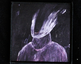 NIGHTMARE SCREAMING FACE Patch – surreal horror screenprinted art patch by XaXaBEL