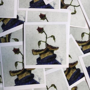RELT | dark botanical vinyl sticker, abstract nightmare horror, visceral surreal expressionism, waterproof stickers for bottles