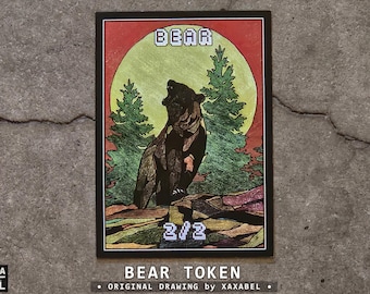 Bear MTG Token | Original Fantasy Artwork | Custom Commander Token | XAXABEL