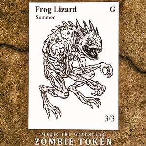 FROSCH EIDECHSE MTG Token | Magic the Gathering Token, Schnelle Hybridisierung, Sofortige Entfernung