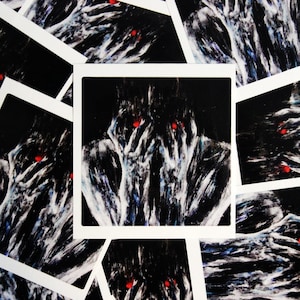 NIGHTMARE SCREAMING FACE – surreal horror vinyl sticker by XaXaBEL