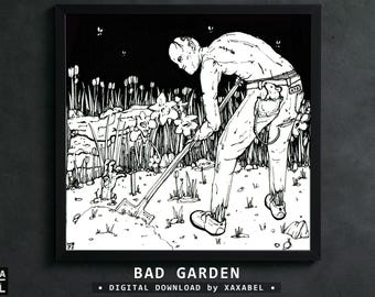 Undead Nightmare Printable Wall Art, Punk Zombie Digital Download,  Horror Home Decor – BAD GARDEN | XAXABEL