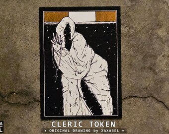 Cleric | Full Art MTG Token | Grim Dark Illustration | Original Fantasy Artwork | Custom Commander Token | XAXABEL