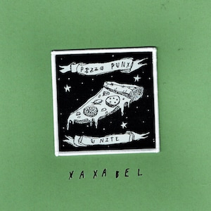 PIZZA PUNx UNITE | LIQUIDATION | écussons tissés, horreur cauchemardesque abstraite, écusson thermocollant pour sacs à dos, vestes de combat, écusson de bande dessinée outsider