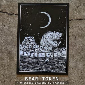 Bear | Full Art MTG Token | Grim Dark Illustration | Original Fantasy Artwork | Custom Commander Token | XAXABEL