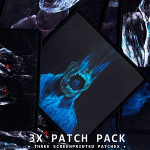 HORROR PATCH BUNDLE | screen printed patches, gothic sew on patch set, punk battle jacket, alternative fashion