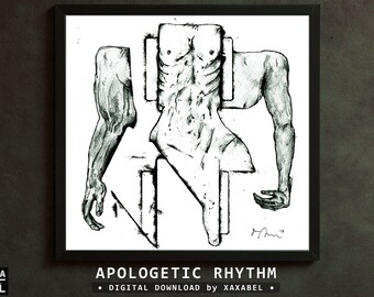 Printable Body Horror Wall Art, Gothic Digital Download, Dark Home Decor, Instant Download – APOLOGETIC RHYTHM | XAXABEL