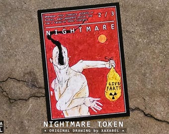 Nightmare MTG Token for Ashiok Planeswalker | Original Fantasy Artwork | Custom Commander Token | XAXABEL