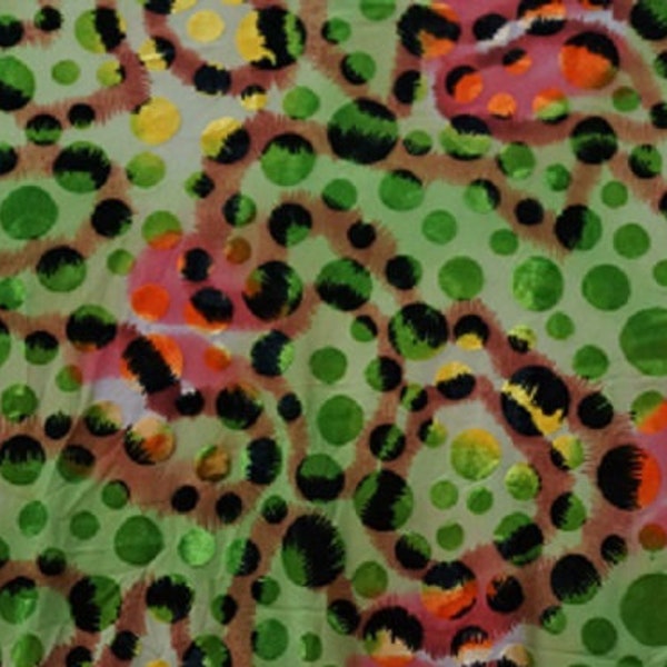 Safari Exotic's Burnout Leopard Spot Velvet Print Spandex (4 Way Stretch/Per Yard) | Multiple Colours