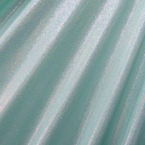 Silver Mirror Dots on Sky Blue Metallic Nylon Spandex Fabric (Sky Blue) |  (4 Way Stretch/Per Yard)