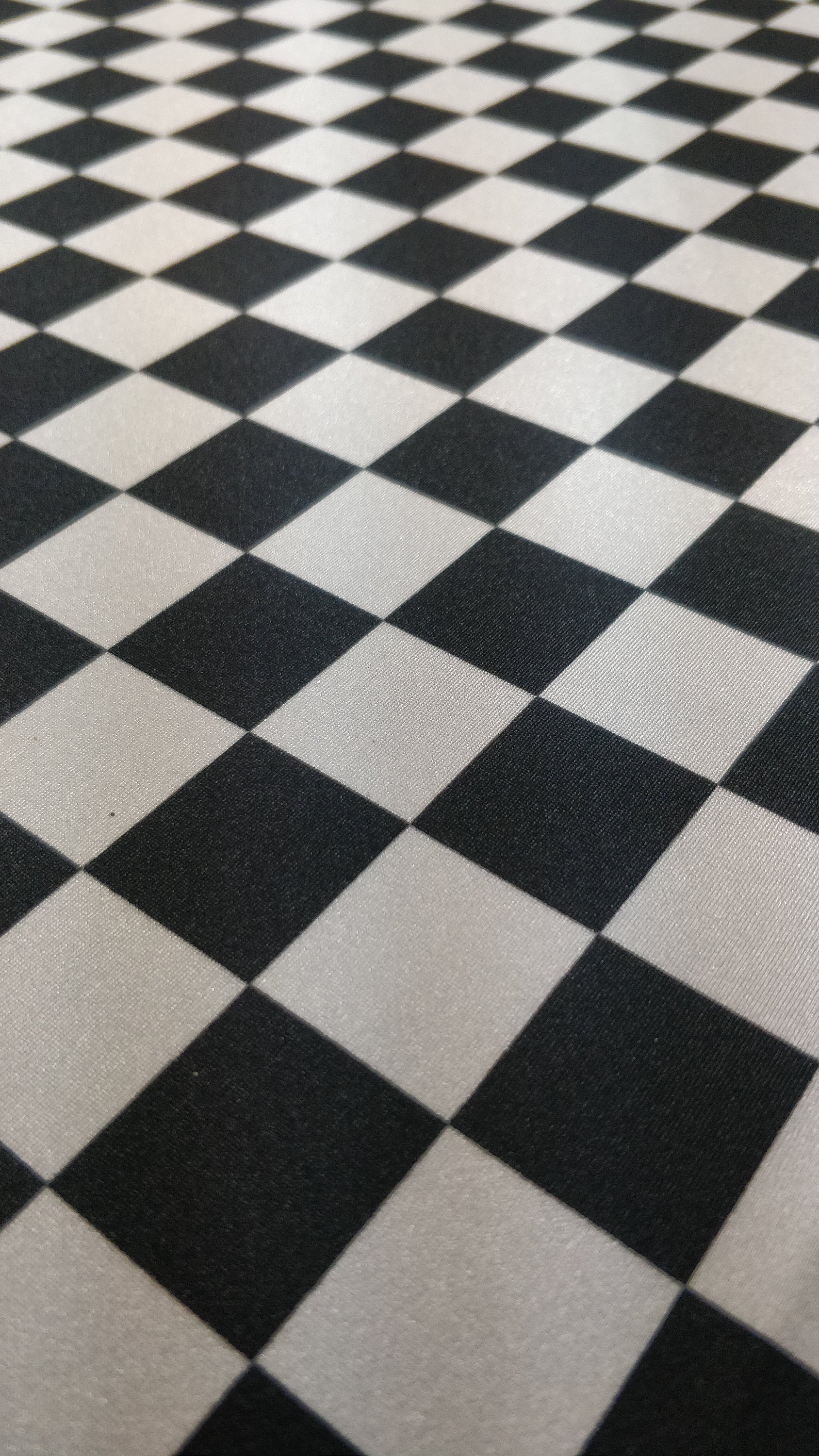 Checkerboard Print on Nylon Spandex Fabric (white/black) | (4 Way ...