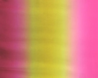 Ombre Print Spandex Fabric (Cerise Pink/Yellow) | (4 Way Stretch/Per Yard)