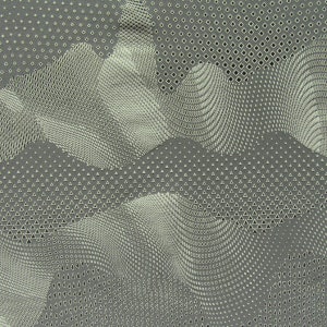Activewear Abstract Print on Nylon Spandex Fabric (Silver) | (4 Way Stretch/Per Yard)