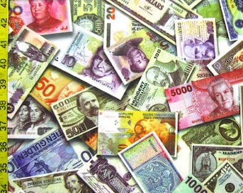 Cash Money on Printed Mesh Fabric 4 Way Stretch/per Yard | Etsy