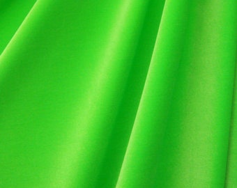 Solid Color Stretch Velvet Fabric (Neon Green) | (4 Way Stretch/Per Yard)
