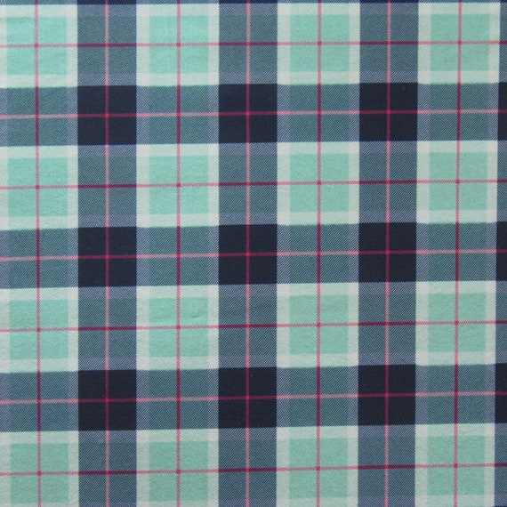Colorful Plaid Print on Poly Spandex Fabric (4 Way Stretch/per