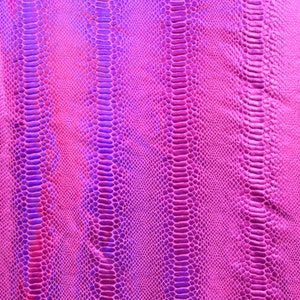 Holographic Ombre Snake Skin Print on Nylon Spandex Fabric (Fuchsia/Purple) | (4 Way Stretch/Per Yard)