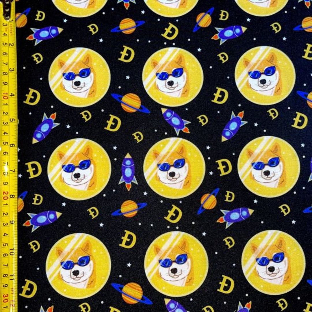 Dogecoin Print on Poly Spandex Fabric | (4 Way Stretch/per Yard) - Etsy