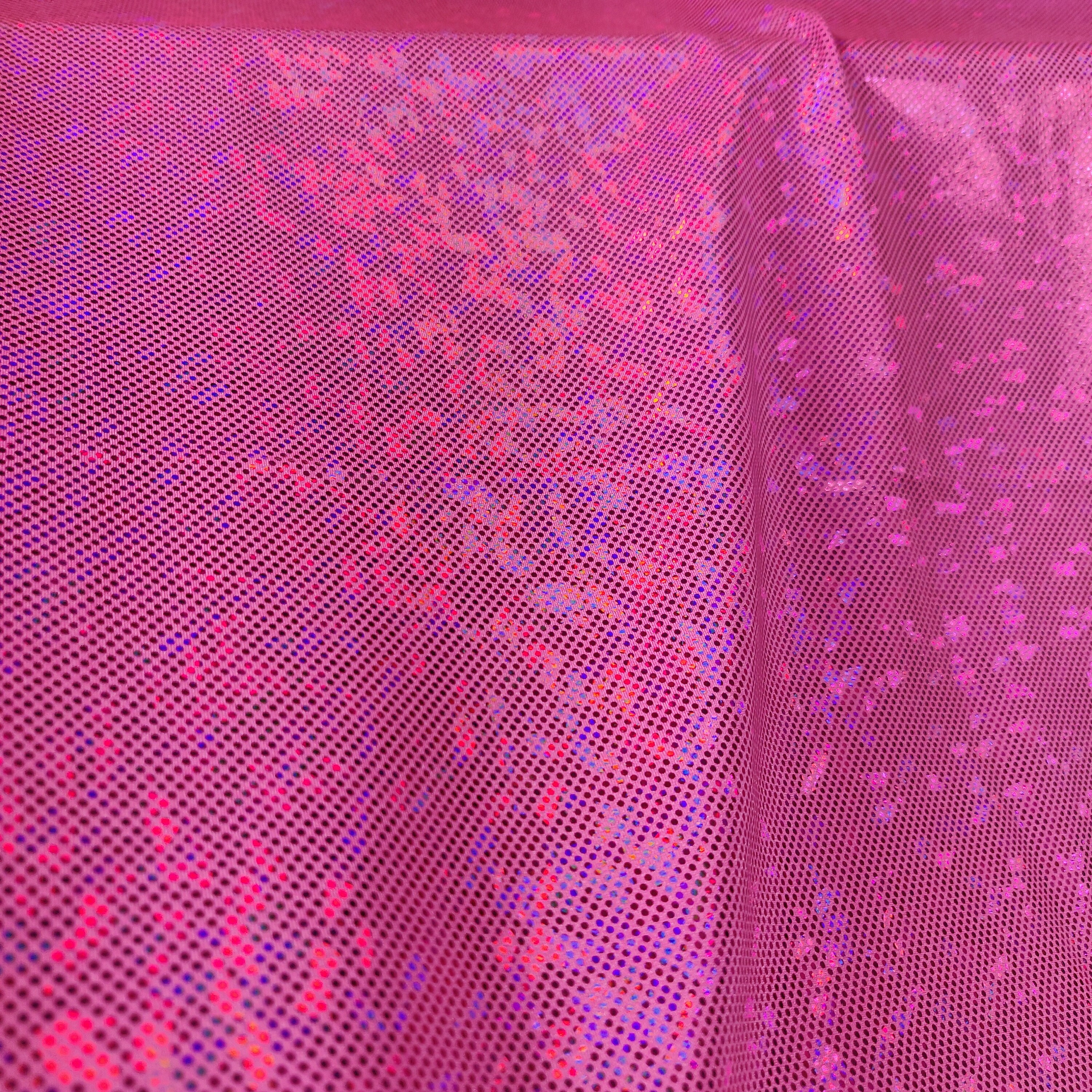 FabricLA Shattered Glass Nylon Spandex Fabric - 4 Way Stretch Fabric -  Thick Spandex Fabric by The Yard - Hologram Pattern 