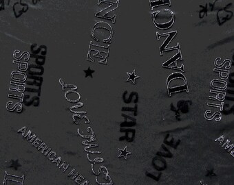 Dance Print on Glitter Mesh Fabric | (2 Way Stretch/Per Yard)