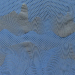 Activewear Abstract Print on Nylon Spandex Fabric (Light Blue) | (4 Way Stretch/Per Yard)