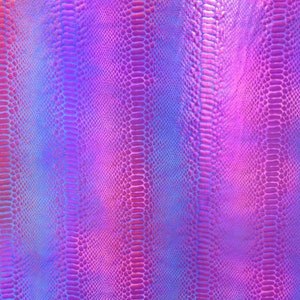 Holographic Gradient with Ombre Snake Skin Print on Nylon Spandex Fabric | (4 Way Stretch/Per Yard)