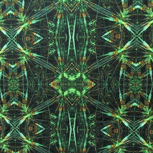 Kaleidoscope Abstract Print on Poly Spandex Fabric | (4 Way Stretch/Per Yard)