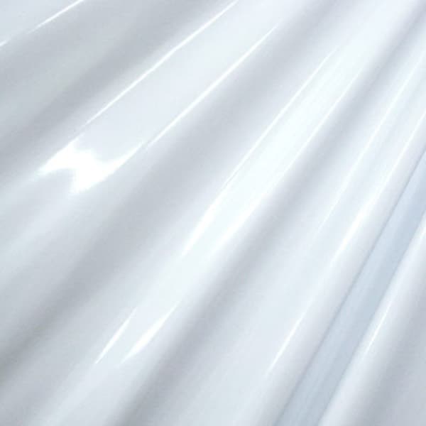 Solid Color Poly Vinyl Fabric (White) | (2 Way Stretch/Per Yard)