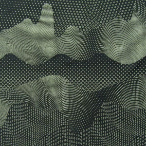 Stampa astratta Activewear su tessuto in nylon e spandex (nero) / (elastico in 4 direzioni/tagliato su misura)