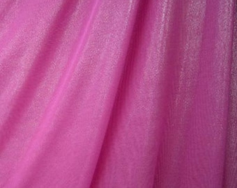 Edgy Metallic Silver Foil Stretch Sheer Mesh Fabric | Multiple Colours | (4 Way Stretch/Per Yard)