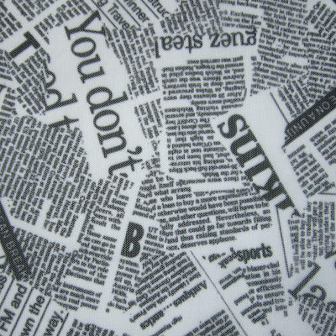 Newspaper Printed on Poly Mesh Fabric | (4 Way Stretch/per