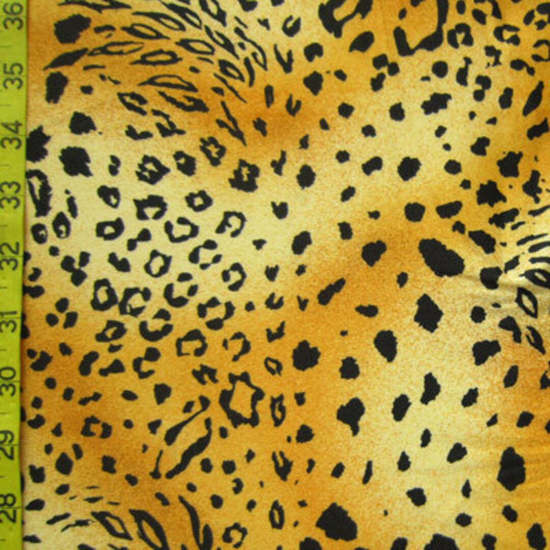 Leopard Print on Nylon Spandex Fabric 2 Way Stretch/per Yard Etsy