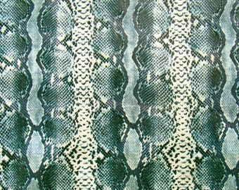 Tessuto per abiti in PVC elasticizzato e spandex effetto pelle di serpente lucido ITY, 58 - Italia