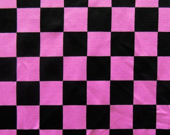 Checkerboard Print (1x1) on Nylon Spandex Fabric (Violet/Black) | (4 Way Stretch/Per Yard)
