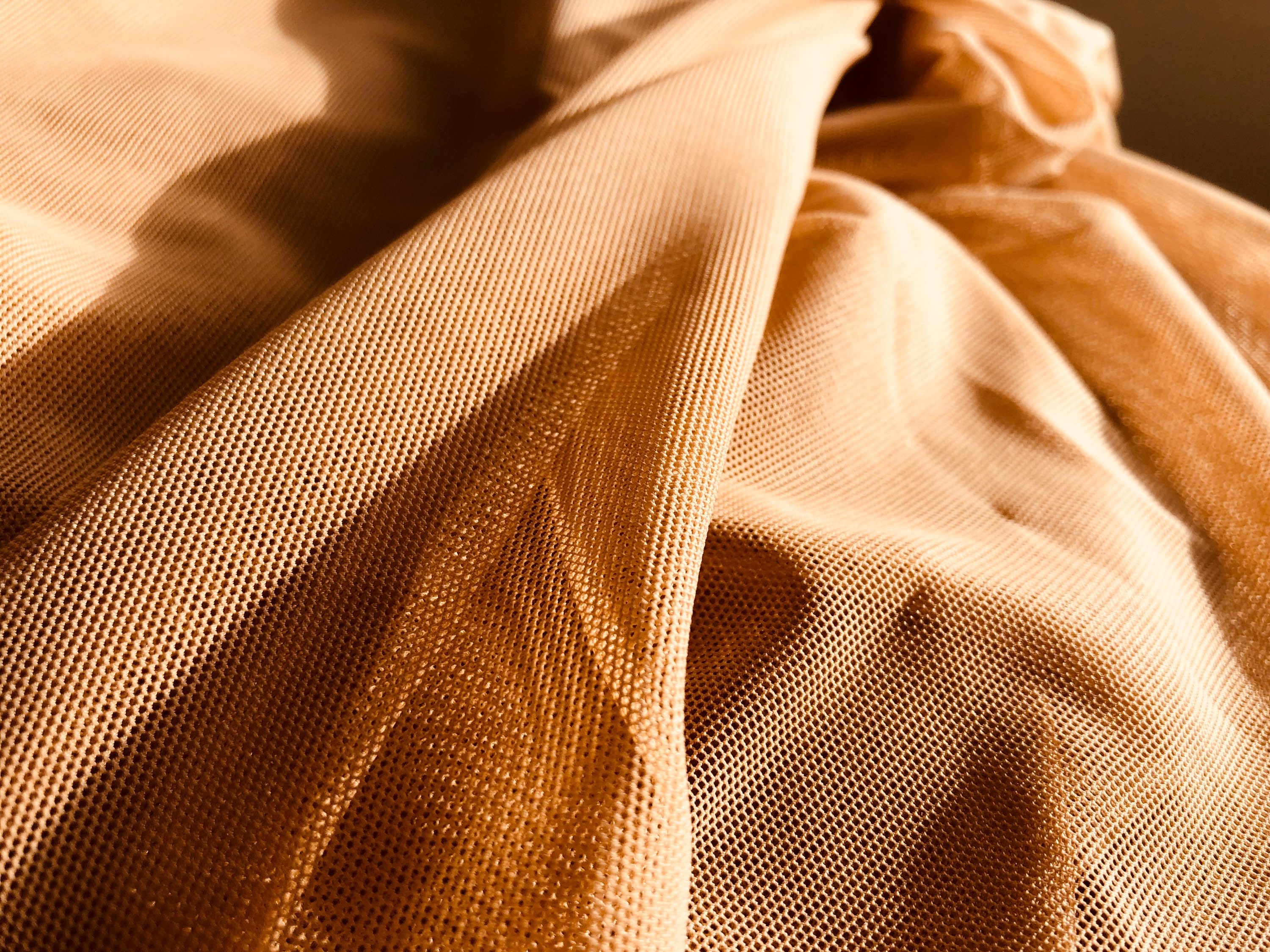 Buy Stretch Sheer Mesh Fabric mocha Brown 4 Way Stretch/per Yard