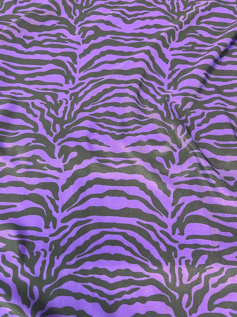exotic-tiger-print-on-nylon-spandex-fabric-purple-black-4-way