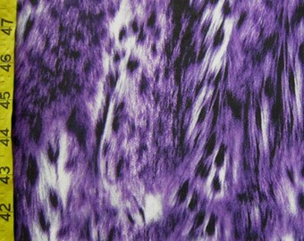 Leopard Print on Poly Spandex Fabric | (4 Way Stretch/Per Yard)