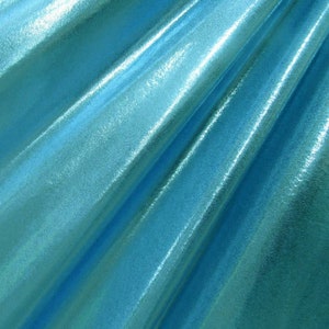 Holographic Matrix Dot on Nylon Spandex Fabric (Copen Blue/Periwinkle) | (4 Way Stretch/Per Yard)