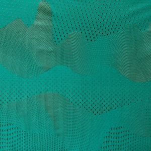 Activewear Abstract Print on Nylon Spandex Fabric (Teal) | (4 Way Stretch/Per Yard)