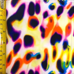 Burnout Leopard Print on Polyester Spandex Fabric | (4 Way Stretch/Per Yard)