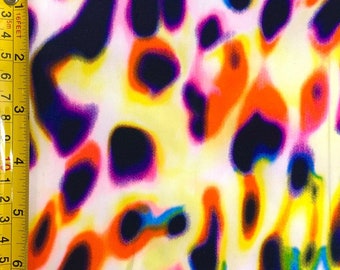 Burnout Leopard Print on Polyester Spandex Fabric | (4 Way Stretch/Per Yard)