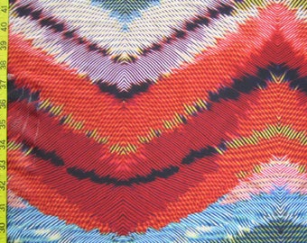 Fuzzy Thema Chevron Druck auf Poly Spandex Stoff | (4-Wege-Stretch)