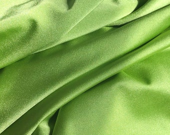 Shiny Finish Milliskin Nylon Spandex Fabric (Moss Green) | (4 Way Stretch/Per Yard)
