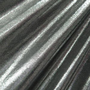 Finley SILVER 4-Way Stretch Metallic Foil Fabric by the Yard - 10013