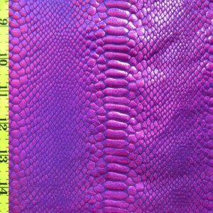 Holographic Ombre Snake Skin Print on Nylon Spandex Fabric (Fuchsia/Fuchsia) | (4 Way Stretch/Per Yard)