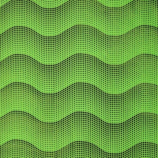 Waves with Black Foil on Neon Green Poly Spandex Fabric | (4 Way Stretch/Per Yard)