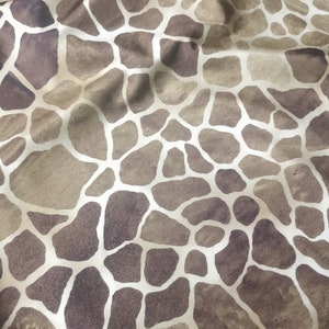 Giraffe Print on Poly Spandex Fabric | (4 Way Stretch/Per Yard)